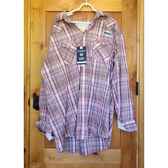 Panhandle Rough Stock Pearl Snap Western Button Up Shirt XXL 2XL Long Sleeve NEW - Picture 1 of 6